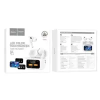 bluetooth Навушники (TWS, AirDots ) HOCO EW72 Soar true ws ANC Noise Reduction/TouchScreen/5.4 White), мініатюра зображення № 1