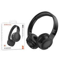 Bluetooth новушники BOROFONE BO32 Show TWS BT5.4б TF. AUX чорні), мініатюра зображення № 2