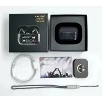 bluetooth гарнітура (TWS, AirDots ) AirPods A9 Pro TouchScreen ANC/ENC Black), мініатюра зображення № 4