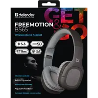 Bluetooth навушники DEFENDER FreeMotion B565 сірі), мініатюра зображення № 2