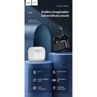 bluetooth навушники HOCO EW09 TWS BT5.1 сенсорні black), мініатюра зображення № 7