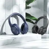 Bluetooth Навушники Hoco W40 BTV5.3, TF, AUX, type-C, Сині), мініатюра зображення № 4