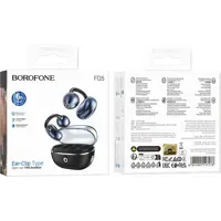 bluetooth навушники TWS BOROFONE FQ5 Spiritб TWS, clip-on, BT5.4 Black), мініатюра зображення № 3