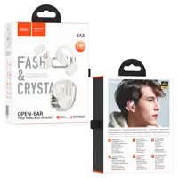 bluetooth навушники TWS HOCO EA3 Talent ear-hook BT5.3 White), мініатюра зображення № 4