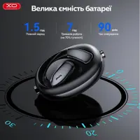 Bluetooth навушники TWS XO G37 BT5.4 Leather Patter Al Translate OWS Headset чорні, з ШІ перекладачем), мініатюра зображення № 6