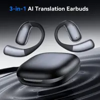 Bluetooth навушники TWS XO G37 BT5.4 Leather Patter Al Translate OWS Headset чорні, з ШІ перекладачем), мініатюра зображення № 9
