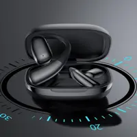 Bluetooth навушники TWS XO G37 BT5.4 Leather Patter Al Translate OWS Headset чорні, з ШІ перекладачем), мініатюра зображення № 2