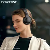 Bluetooth новушники BOROFONE BO32 Show TWS BT5.4б TF. AUX чорні), мініатюра зображення № 4
