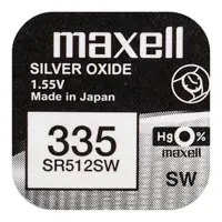 Батарейка в годинник MAXELL SR512SW 335 NEW EUROPE 1BL ), мініатюра зображення № 2