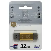 флеш-драйв T&G 009 32GB USB+Type-C 2.0 Star золото), мініатюра зображення № 1