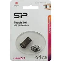 флешка SILICON POWER Touch T01 64Gb Black metal   ), мініатюра зображення № 1