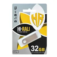 флешка Hi-Rali 32GB Shuttle срібло), мініатюра зображення № 2
