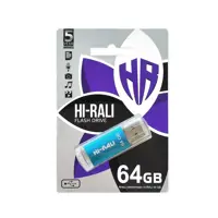 флешка Hi-Rali 64GB Rocket синій), мініатюра зображення № 3