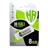флешка Hi-Rali 8GB Fit срібло металева), мініатюра зображення № 2