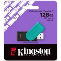 флешка KINGSTON 128GB TypeC DT Duo USB 3.2 Onyx Green), мініатюра зображення № 5