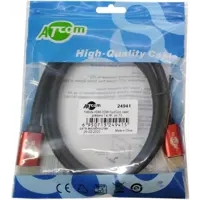 Кабель ATCOM HDMI-HDMIVER 2.0 4K 1.0m Red/Gold 24941), мініатюра зображення № 3