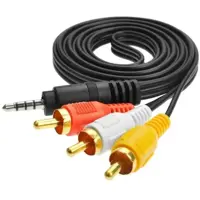 Кабель AUX jack - 3RCA 1.5м (jack на 3 тюльпана)), мініатюра зображення № 2