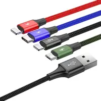 Кабель Baseus Fast 4-in-1 Cable USB to 2Lightning, Type-C, Micro 3.5A 1.2M Black CA1T4-A01), мініатюра зображення № 8