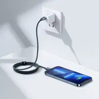 Кабель Baseus Type-C to Lightning Crystal Shine Data PD20W 1,2m Black CAJY000201), мініатюра зображення № 6