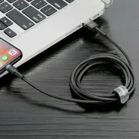 Кабель Baseus USB - Lightning Cafule 2,4A, 1m.Black-grey CALKLF-BG1), мініатюра зображення № 4