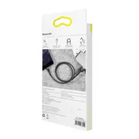 Кабель Baseus USB to Lightning Cafule 2,4A 1m Black-grey CALKLF-GG1), мініатюра зображення № 3