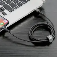 Кабель Baseus USB to Lightning Cafule 2,4A 1m Black-grey CALKLF-GG1), мініатюра зображення № 8