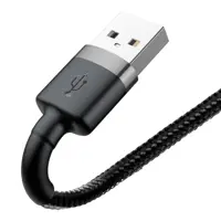 Кабель Baseus USB to Lightning Cafule 2,4A 1m Black-grey CALKLF-GG1), мініатюра зображення № 9