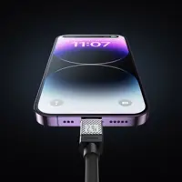 Кабель Baseus USB to Lightning CoolPlay 2,4A 2m Black CAKW000501), мініатюра зображення № 3