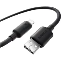Кабель Baseus USB to Lightning Foamed Silicone 2,4A 1m Black E0426900), мініатюра зображення № 4