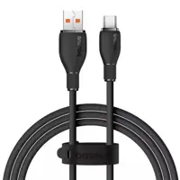 Кабель Baseus USB to Type-C Pudding Series PD100W 2m Black P10355703111-01 ), мініатюра зображення № 8