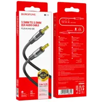 Кабель BOROFONE BL19 AUX Jack 1m чорний), мініатюра зображення № 3