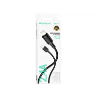 Кабель BOROFONE BX111 USB to Lightning 2.4A 1m чорний), мініатюра зображення № 4