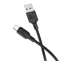 Кабель BOROFONE BX113 USB - Type-C Lenny silicone 3A 2m black), мініатюра зображення № 7