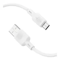 Кабель BOROFONE BX113 USB to Micro silicone 2.4A 1m білий), мініатюра зображення № 3