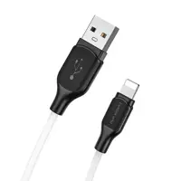 Кабель BOROFONE BX42 USB to Lightning silicone 2.4A 1m білий), мініатюра зображення № 4