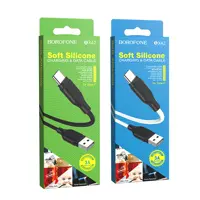 Кабель BOROFONE BX42 USB to Type-C silicone 3A 1m білий), мініатюра зображення № 2