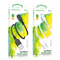 Кабель BOROFONE BX80 USB to Micro 2.4A 1m black), мініатюра зображення № 3