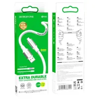 Кабель BOROFONE BX82 USB to Micro 2.4A 1m білий), мініатюра зображення № 3