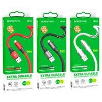Кабель BOROFONE BX82 USB to Micro 2.4A 1m чорний), мініатюра зображення № 2