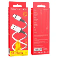 Кабель BOROFONE BX83 USB to Type-C silicone 3A 1m білий), мініатюра зображення № 4