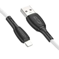 Кабель BOROFONE BX86 USB To Lightning silicone 2.4A 1m білий), мініатюра зображення № 3