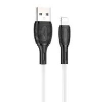 Кабель BOROFONE BX86 USB To Lightning silicone 2.4A 1m білий), мініатюра зображення № 6