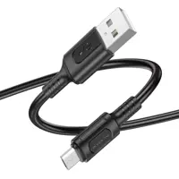 Кабель BOROFONE USB to Micro BX111 2.4A 1m чорний), мініатюра зображення № 2