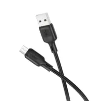 Кабель BOROFONE USB to Micro BX113 Lenny silicone 2.4A 1m black), мініатюра зображення № 5