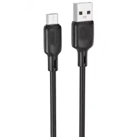 Кабель BOROFONE USB to Micro BX113 Lenny silicone 2.4A 1m black), мініатюра зображення № 8