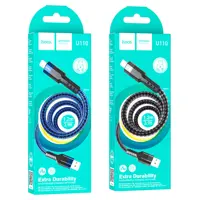Кабель HOCO U110 USB to Lightning 2,4A 1.2m Black), мініатюра зображення № 3