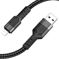 Кабель HOCO U110 USB to Lightning 2,4A 1.2m Black), мініатюра зображення № 7