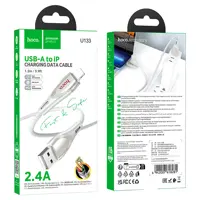 Кабель HOCO U133 USB to Lightning 2.4A 1.2м сірий), мініатюра зображення № 3