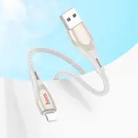 Кабель HOCO U133 USB to Lightning 2.4A 1.2м сірий), мініатюра зображення № 2