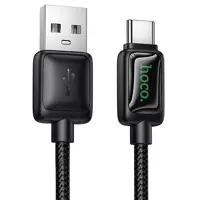 Кабель HOCO U146 USB to Type-C 36W 3A 1.2m чорний), мініатюра зображення № 5